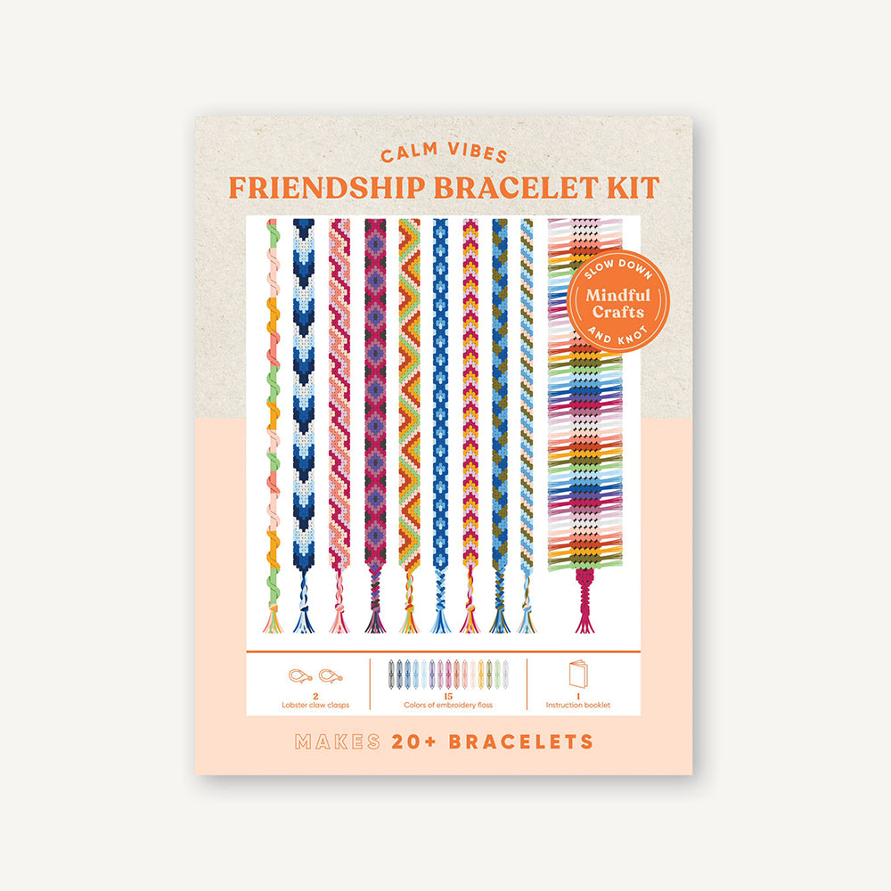Mindful Crafts: Calm Vibes Friendship Bracelet Kit [Book]